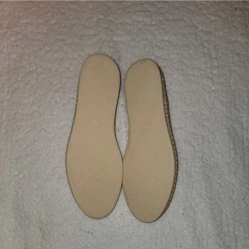 🆕️🥿ROTHY'S The Espadrille, Gold Diamond Metallic - Size 13